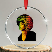 Angela Davis Inspirational Quote Crystal Glass Ornament Black History Month Afro Woman Activist - Wonder Print Shop