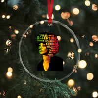 Angela Davis Inspirational Quote Crystal Glass Ornament Black History Month Afro Woman Activist - Wonder Print Shop