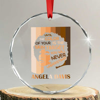 Angela Davis Inspirational Quote Crystal Glass Ornament Black Pride Melanin - Wonder Print Shop