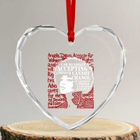 Angela Davis Inspirational Quote Heart Crystal Glass Ornament Black History Month - Wonder Print Shop