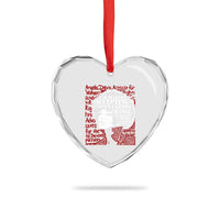 Angela Davis Inspirational Quote Heart Crystal Glass Ornament Black History Month - Wonder Print Shop
