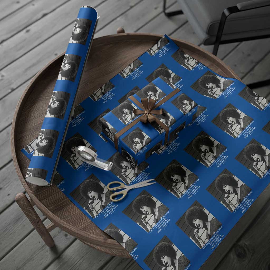Angela Davis Inspirational Quote Wrapping Paper Roll Black History African Pride Power - Wonder Print Shop