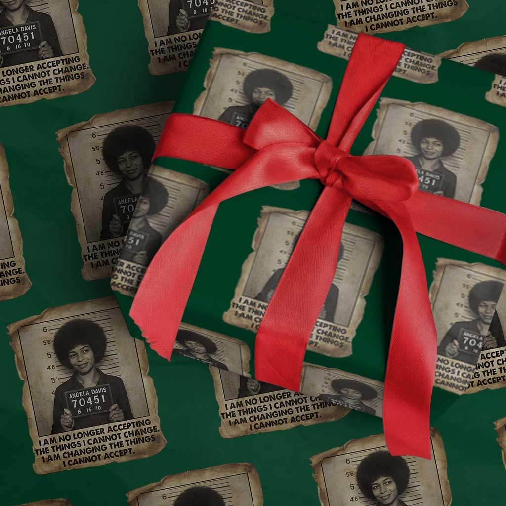 Angela Davis Inspirational Quote Wrapping Paper Roll Black History Melanin - Wonder Print Shop