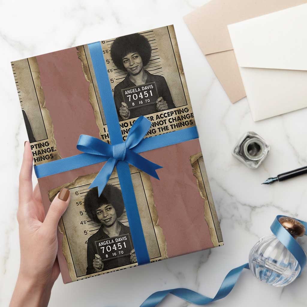 Angela Davis Inspirational Quote Wrapping Paper Roll Black History Melanin - Wonder Print Shop