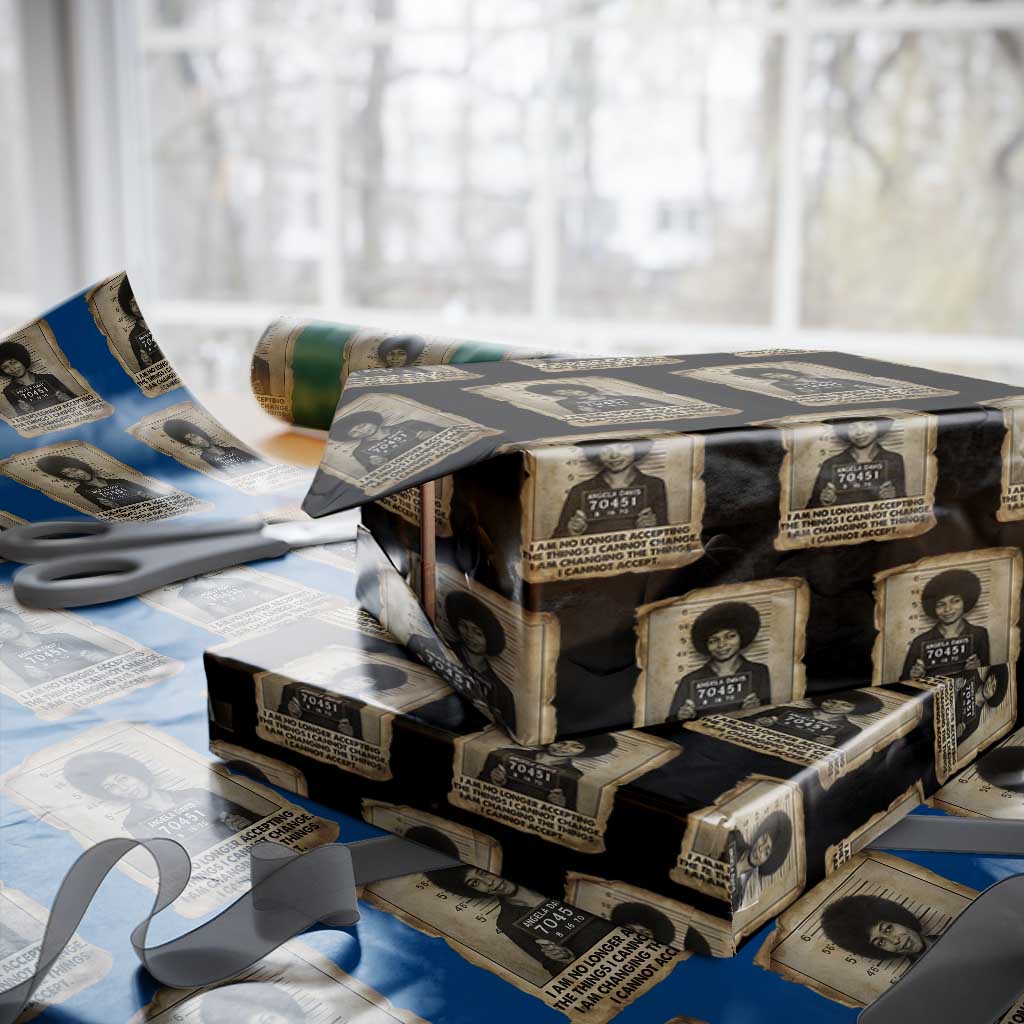 Angela Davis Inspirational Quote Wrapping Paper Roll Black History Melanin - Wonder Print Shop