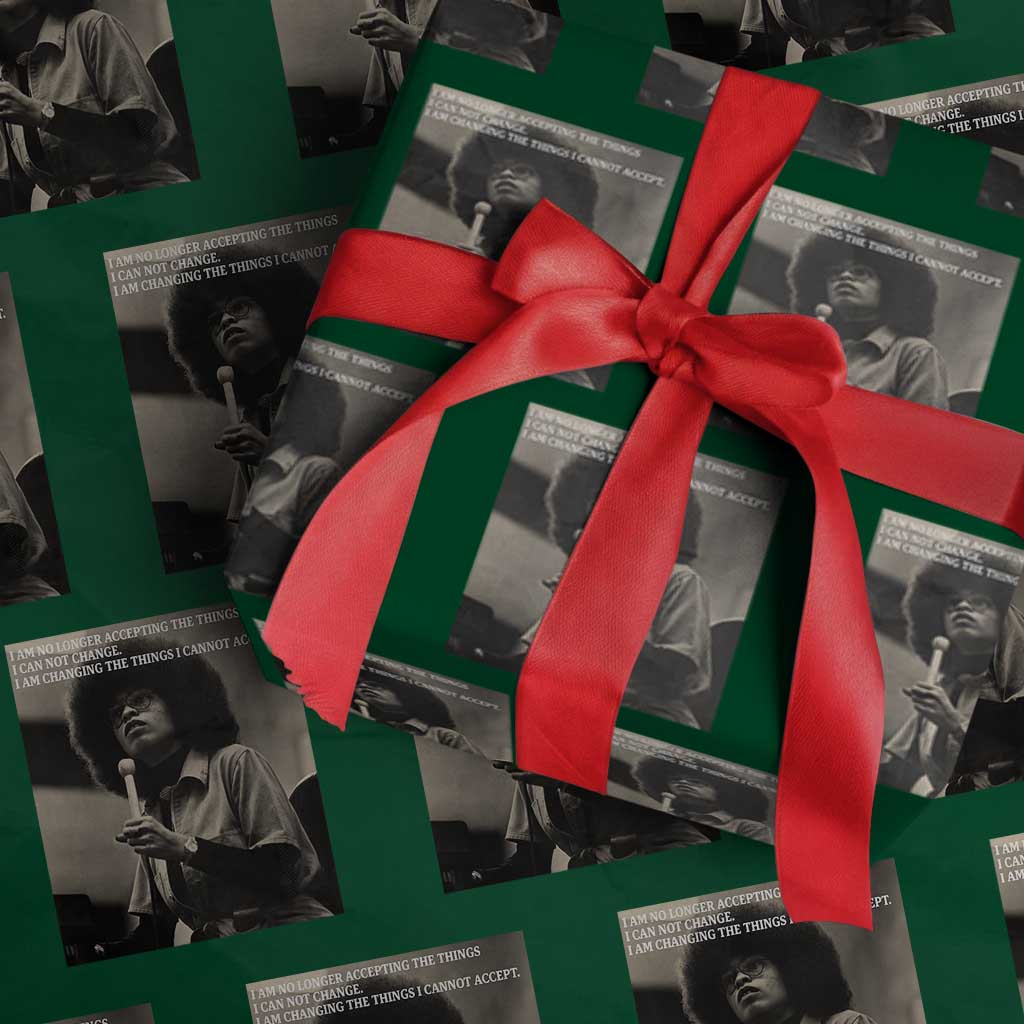 Angela Davis Inspirational Quote Wrapping Paper Roll Black History Month - Wonder Print Shop