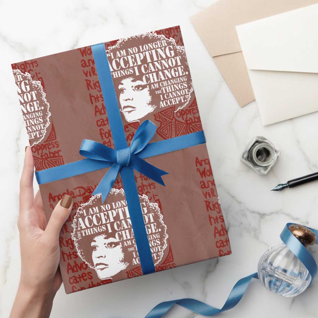 Angela Davis Inspirational Quote Wrapping Paper Roll Black History Month - Wonder Print Shop