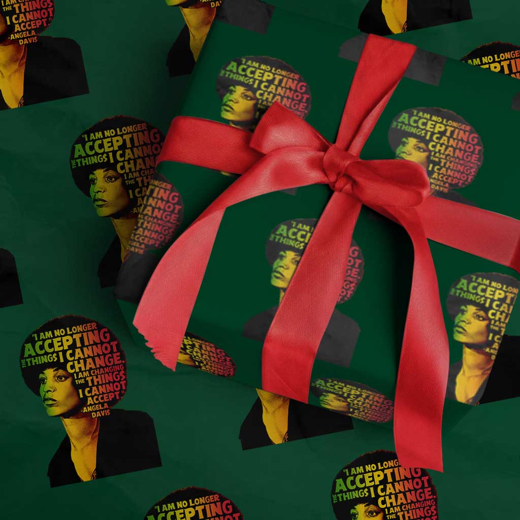 Angela Davis Inspirational Quote Wrapping Paper Roll Black History Month Afro Woman Activist - Wonder Print Shop
