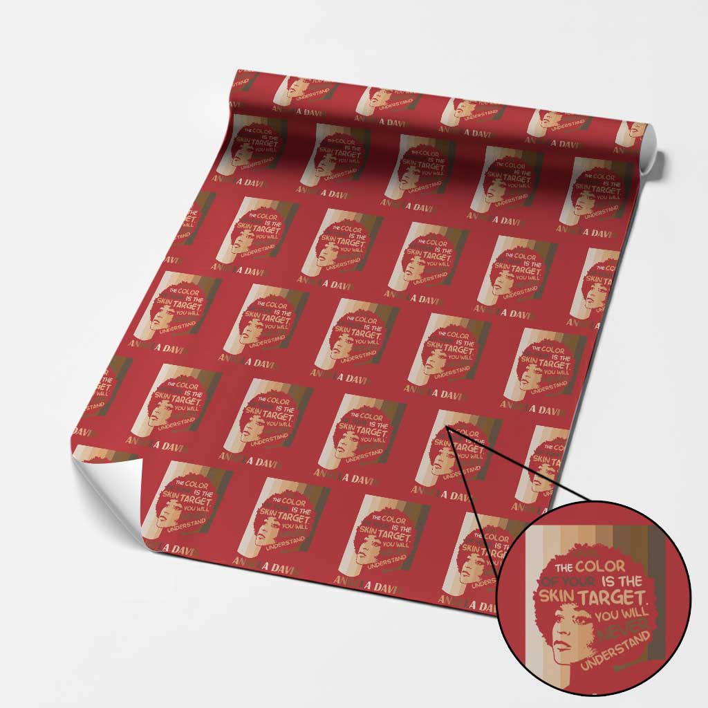 Angela Davis Inspirational Quote Wrapping Paper Roll Black Pride Melanin - Wonder Print Shop