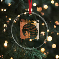 Angela Davis Quote Crystal Glass Ornament I Am No Longer Accepting The Things I Cannot Change - Wonder Print Shop