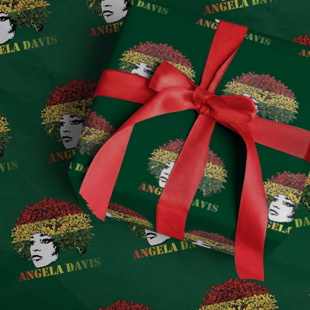 Angela Davis Wrapping Paper Roll Black History Month - Wonder Print Shop