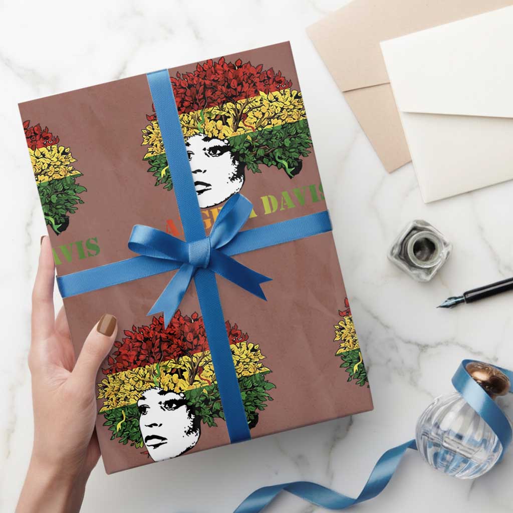 Angela Davis Wrapping Paper Roll Black History Month - Wonder Print Shop