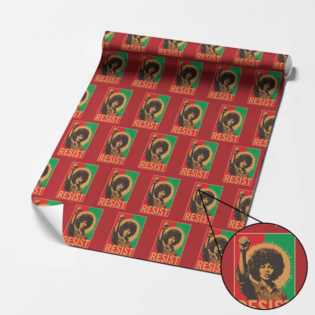 Angela Davis Wrapping Paper Roll Political Protest Resist Civil Rights Freedom - Wonder Print Shop