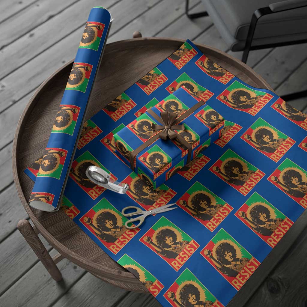 Angela Davis Wrapping Paper Roll Political Protest Resist Civil Rights Freedom - Wonder Print Shop