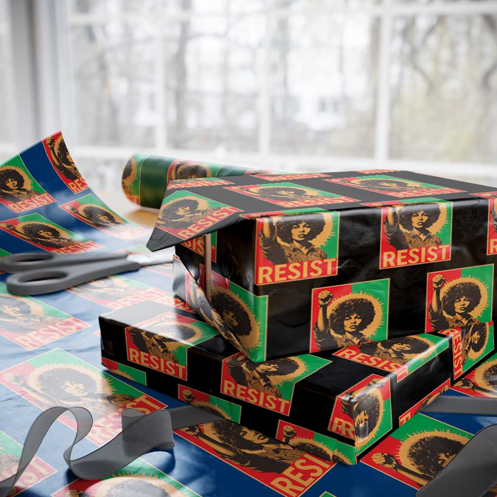 Angela Davis Wrapping Paper Roll Political Protest Resist Civil Rights Freedom - Wonder Print Shop