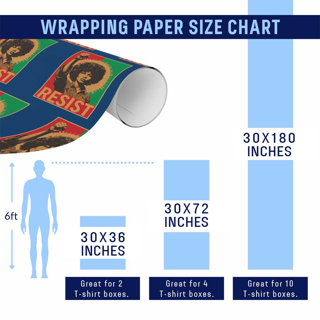 Angela Davis Wrapping Paper Roll Political Protest Resist Civil Rights Freedom - Wonder Print Shop