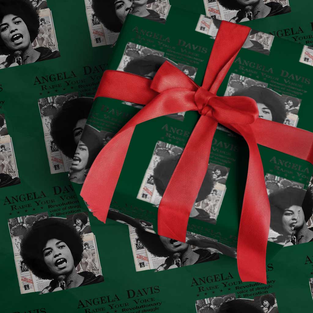 Angela Davis Wrapping Paper Roll Raise Your Voice Revolutionary Power Liberation - Wonder Print Shop