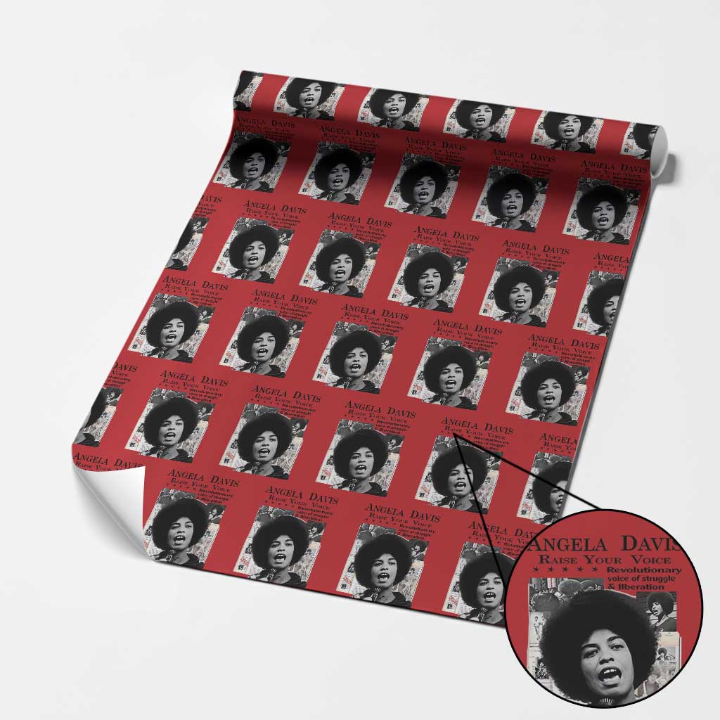 Angela Davis Wrapping Paper Roll Raise Your Voice Revolutionary Power Liberation - Wonder Print Shop