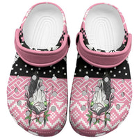 Anglesey Wales Christmas Clogs Shoes Pink Mari Lwyd Welsh Celtic Knot - Wonder Print Shop