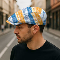 Anguilla Dolphins Pattern Jeff Hat Orange And Blue - Wonder Print Shop