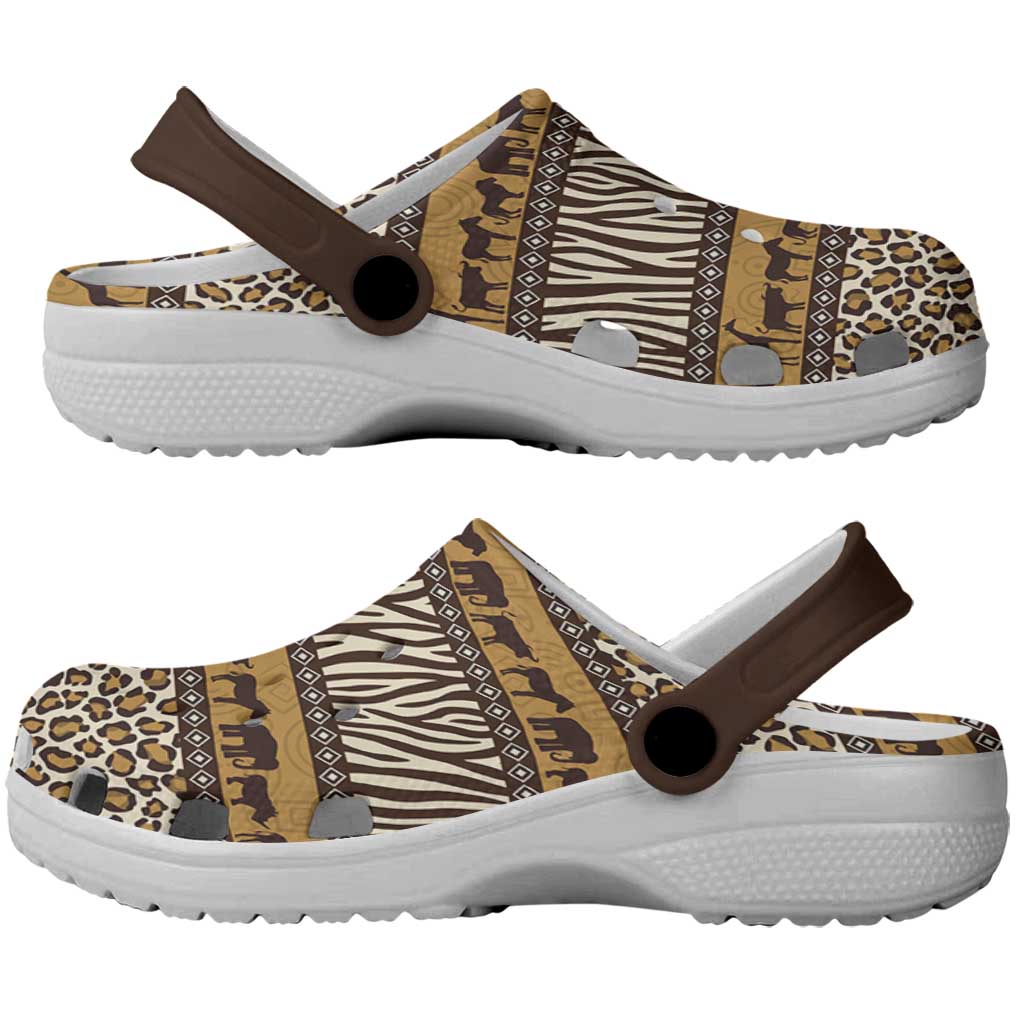 Animal Skin Mix African Pattern Clogs Shoes - Wonder Print Shop