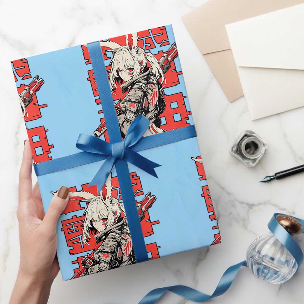 Anime Manga Cyberpunk Wrapping Paper Roll Techwear Harajuku Style Bunny Girl