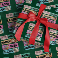 Anime Ramen Boba Sketching Wrapping Paper Roll Kawaii Otaku Manga Lover Japanese Pop Culture