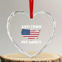 Anti Crime Pro Safety Heart Crystal Glass Ornament Mayor Resistance Protest Jacob Political