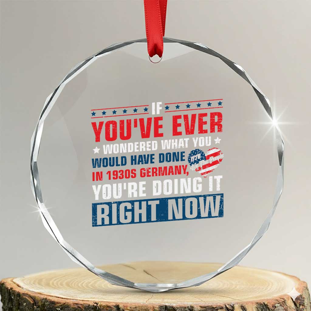 Anti Fascist Crystal Glass Ornament Political Activism Human Rights