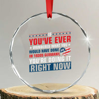 Anti Fascist Crystal Glass Ornament Political Activism Human Rights