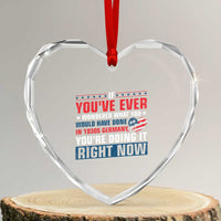 Anti Fascist Heart Crystal Glass Ornament Political Activism Human Rights