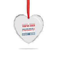 Anti Fascist Heart Crystal Glass Ornament Political Activism Human Rights