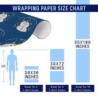 Anti ICE Christmas Wrapping Paper Roll Let It Snow But Fuck Ice Cute Snowman Winter - Wonder Print Shop