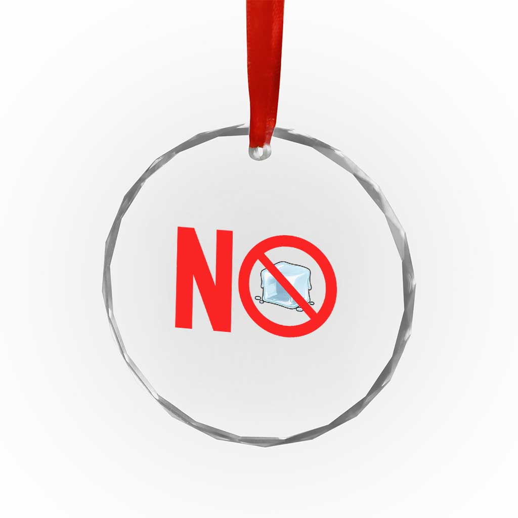 Anti ICE Crystal Glass Ornament No ICE Protest Symbol Anti Immigration Enforcement