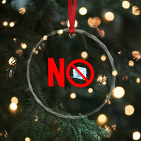 Anti ICE Crystal Glass Ornament No ICE Protest Symbol Anti Immigration Enforcement