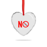 Anti ICE Heart Crystal Glass Ornament No ICE Protest Symbol Anti Immigration Enforcement