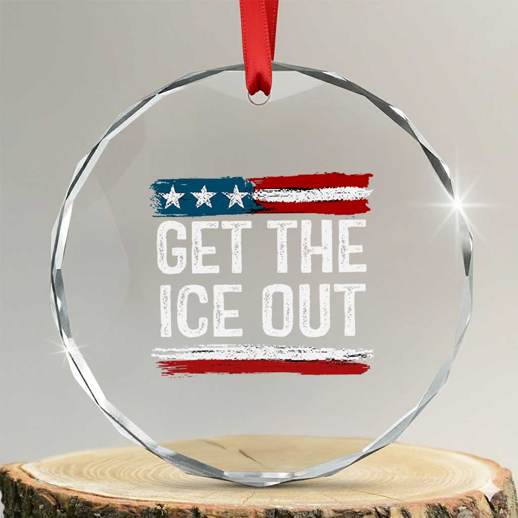 Anti ICE Immigration Protest Human Rights Crystal Glass Ornament