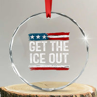 Anti ICE Immigration Protest Human Rights Crystal Glass Ornament