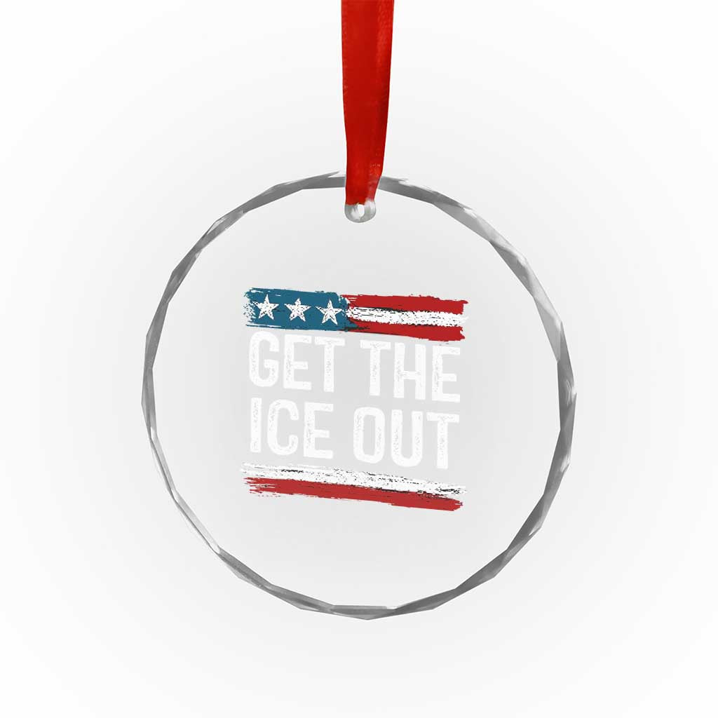 Anti ICE Immigration Protest Human Rights Crystal Glass Ornament