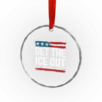 Anti ICE Immigration Protest Human Rights Crystal Glass Ornament