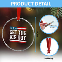 Anti ICE Immigration Protest Human Rights Crystal Glass Ornament