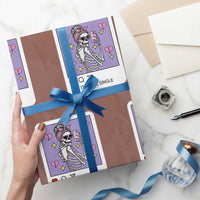 Anti Valentine Wrapping Paper Roll Funny Skeleton Selfie Meme - Wonder Print Shop