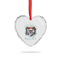 Anti Xmas Heart Crystal Glass Ornament Merry 666Mas Satan Creepy Christmas - Wonder Print Shop
