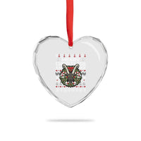 Anti Xmas Heart Crystal Glass Ornament Merry Christless Satan Baphomet Wreath - Wonder Print Shop