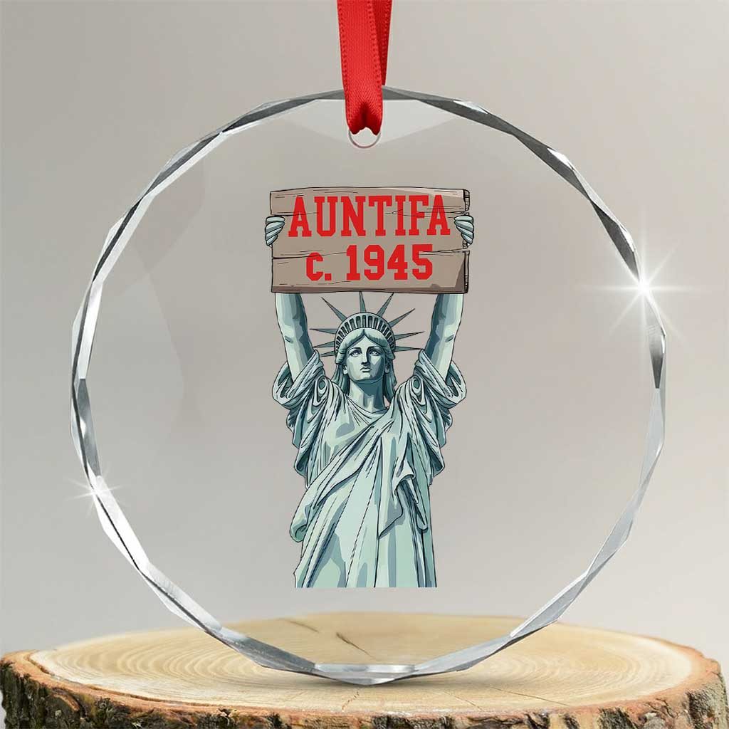 Antifa Fascism Crystal Glass Ornament Statue of Liberty Anti Fascism Patriotic - Wonder Print Shop