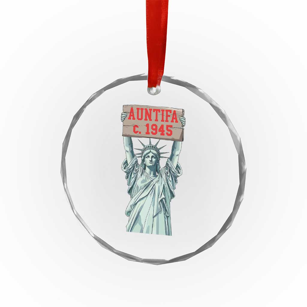 Antifa Fascism Crystal Glass Ornament Statue of Liberty Anti Fascism Patriotic - Wonder Print Shop