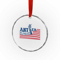 Antifa Fascism Patriotic Crystal Glass Ornament Antifascist Statue of Liberty - Wonder Print Shop
