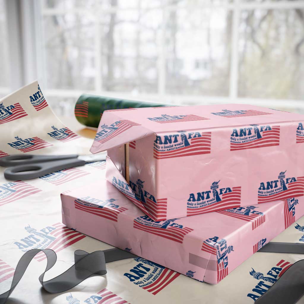 Antifa Fascism Patriotic Wrapping Paper Roll Antifascist Statue of Liberty - Wonder Print Shop
