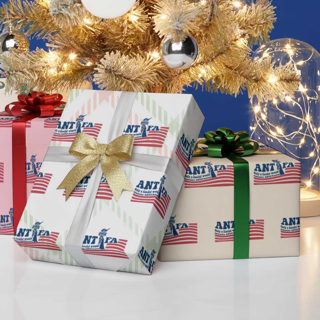 Antifa Fascism Patriotic Wrapping Paper Roll Antifascist Statue of Liberty - Wonder Print Shop