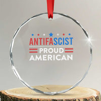 Antifascist Proud American Crystal Glass Ornament Fight Fascism Protest Human Rights TS11